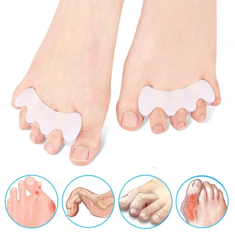 Yoga Toe Separator - 2Pcs=1Pair Hard Silicone Toe Finger Separator