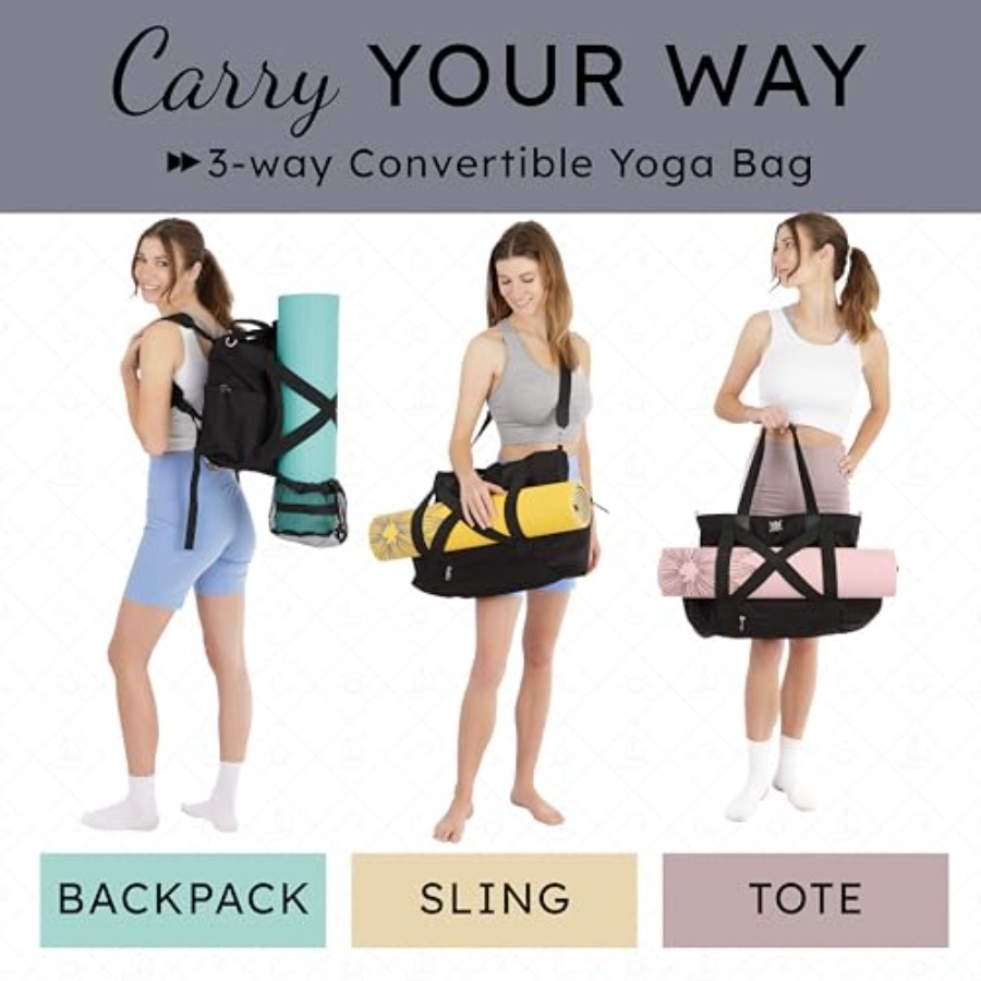 Yoga Mat Bag 4-in-1 Backpack,  - Thick Yoga Mat recension och pris