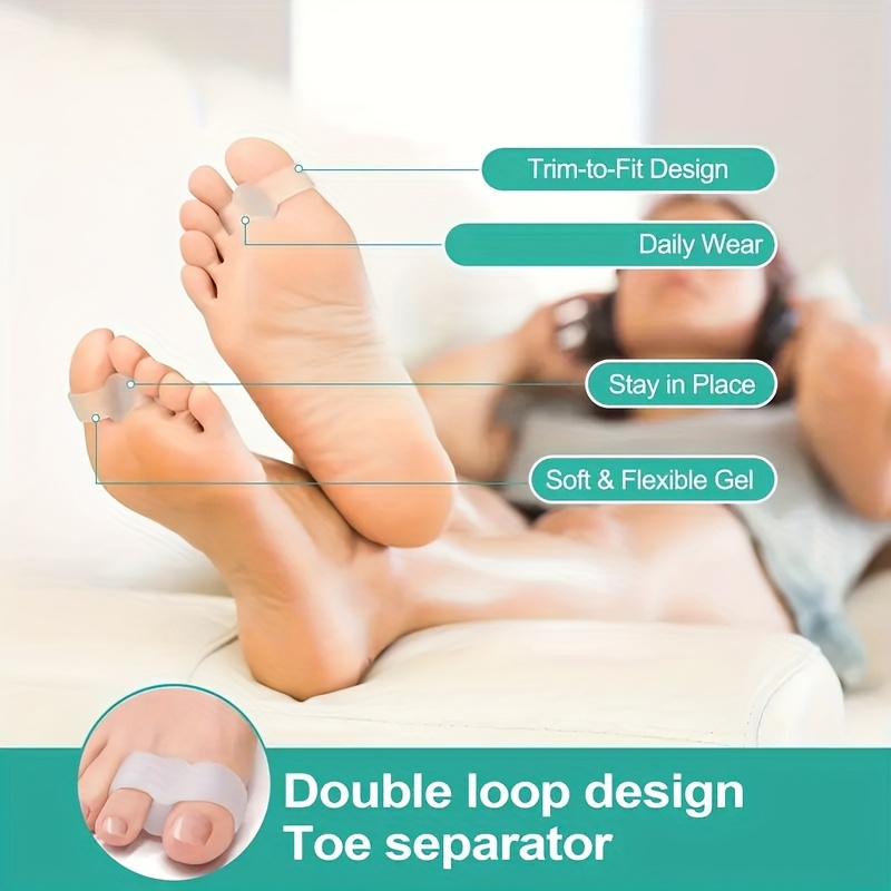 1 pair of silicone toe separat - Yoga Toe Separator recension och pris