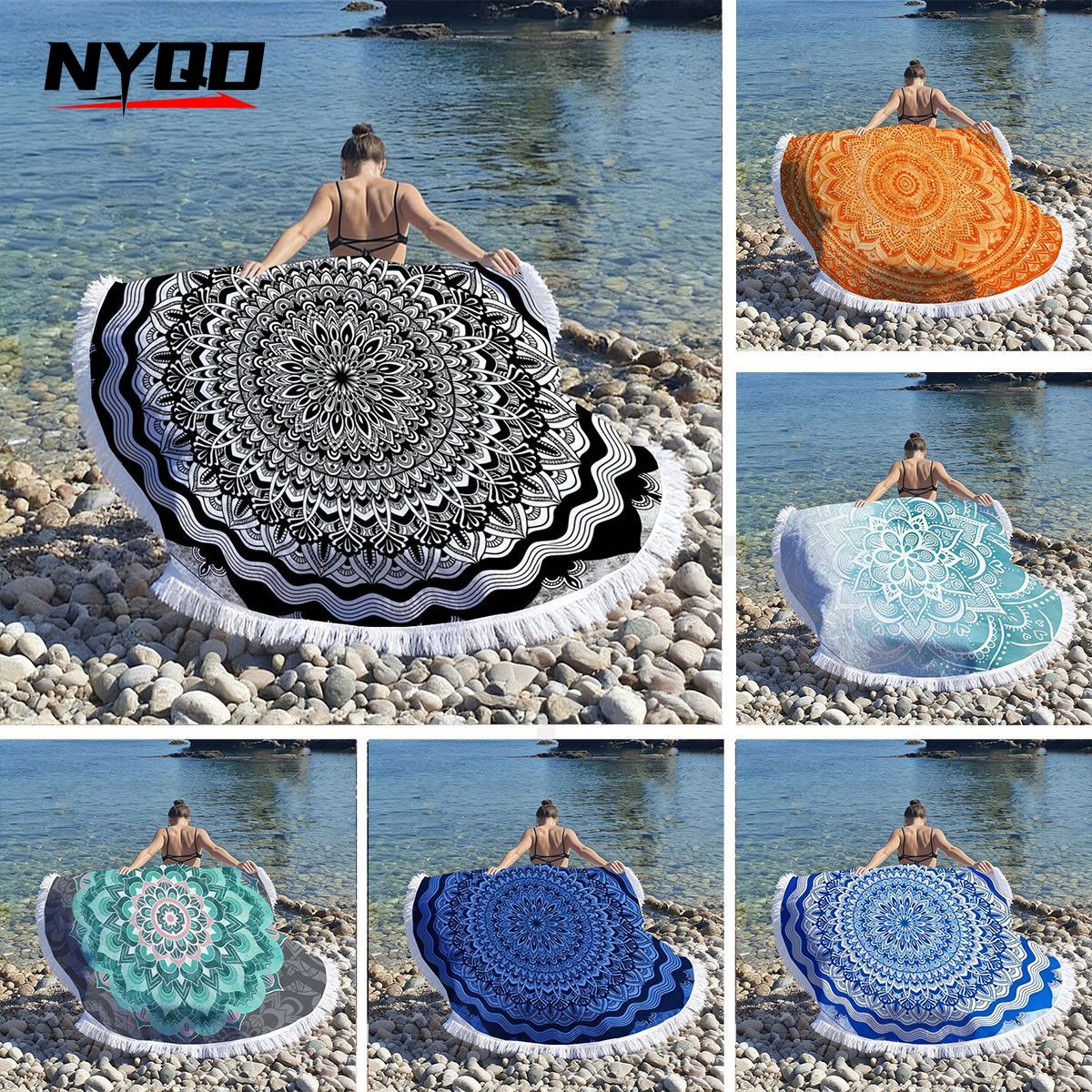 Mandala Round Beach Towels Sum - Thick Yoga Mat recension och pris