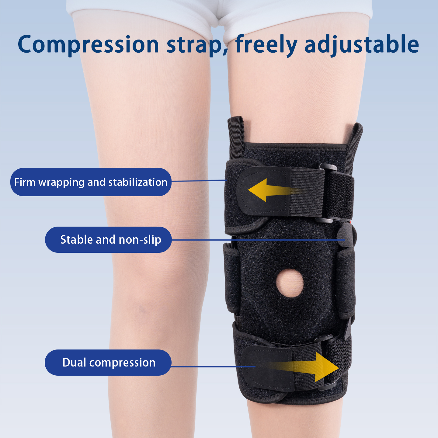 Adjustable knee sleeve with la - Knee Sleeve Compression recension och pris