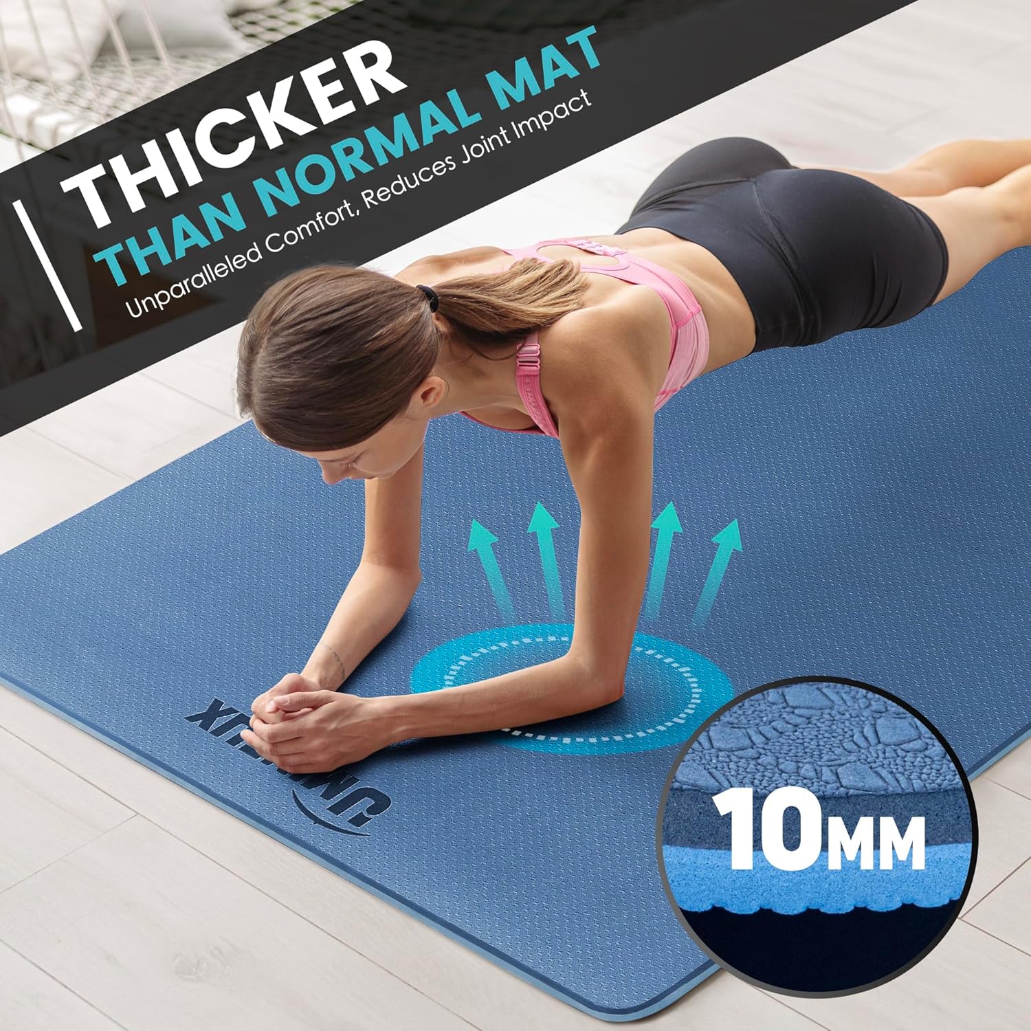 Large Yoga Mat 1/4 & 2/5 Inch  - Thick Yoga Mat recension och pris