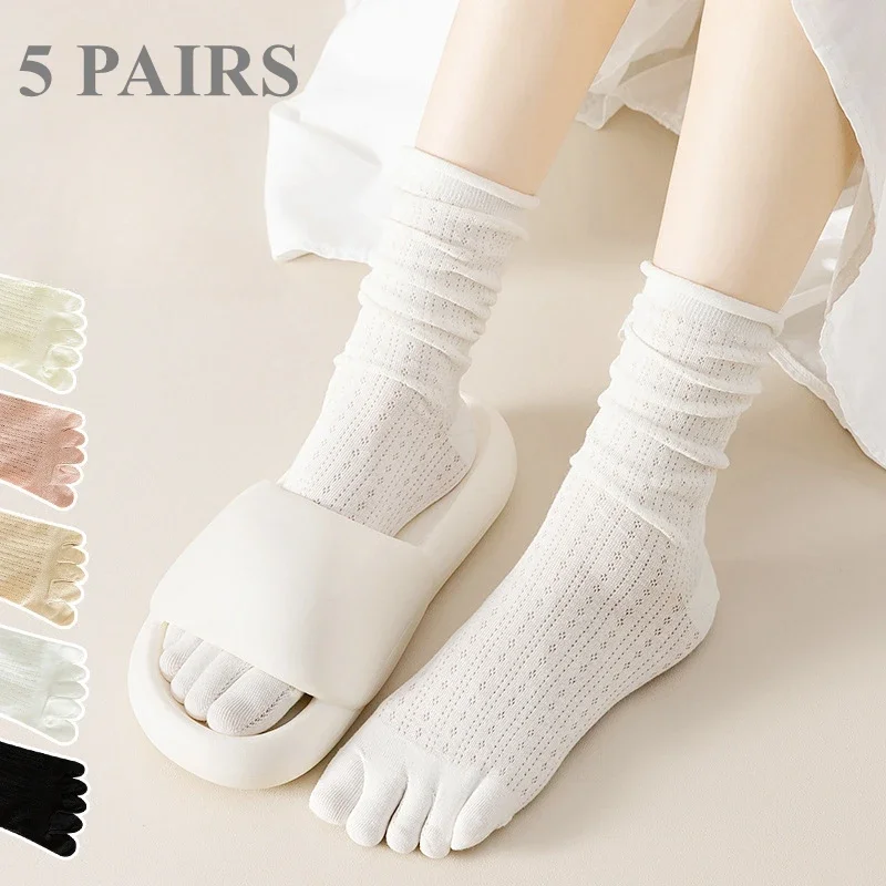 5 Pairs Loose Socks with Five  - Yoga Toe Separator recension och pris