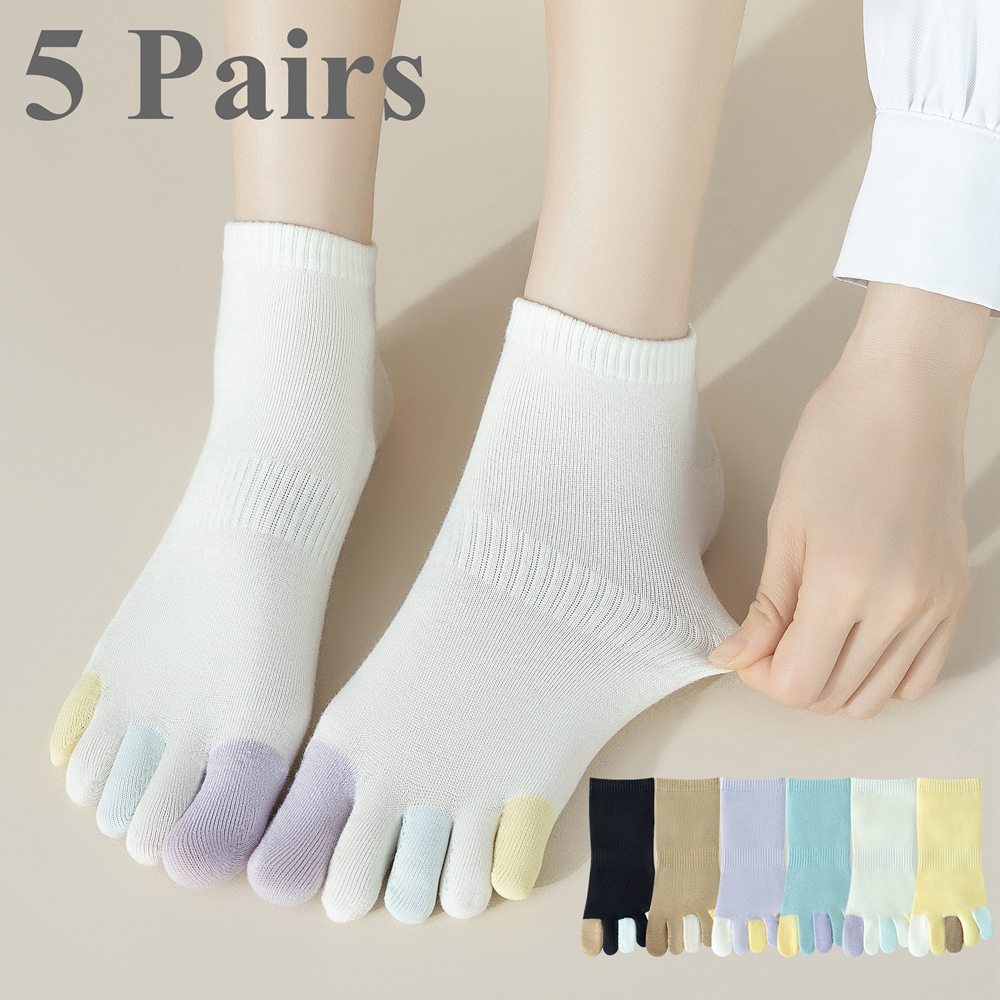 5 Pairs Anti-slip Toe Socks Wo - Yoga Toe Separator recension och pris