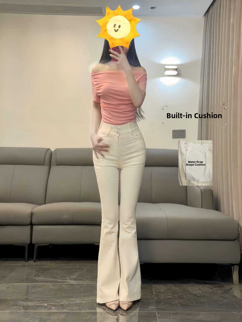 High Waist Bell Bot Jeans Wome - Hip Thrust Pad recension och pris