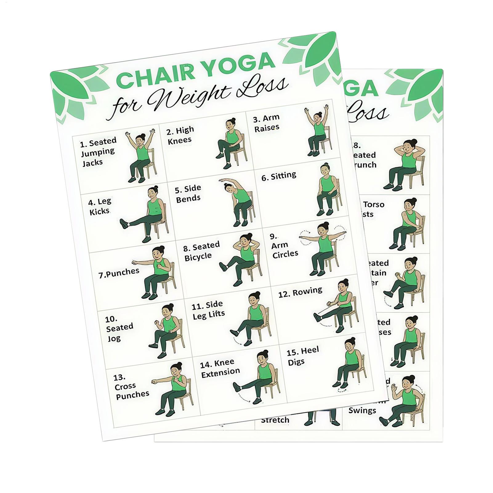 2 PCS Yoga Poster Home Exercis - Yoga Health & Fitness Center recension och pris