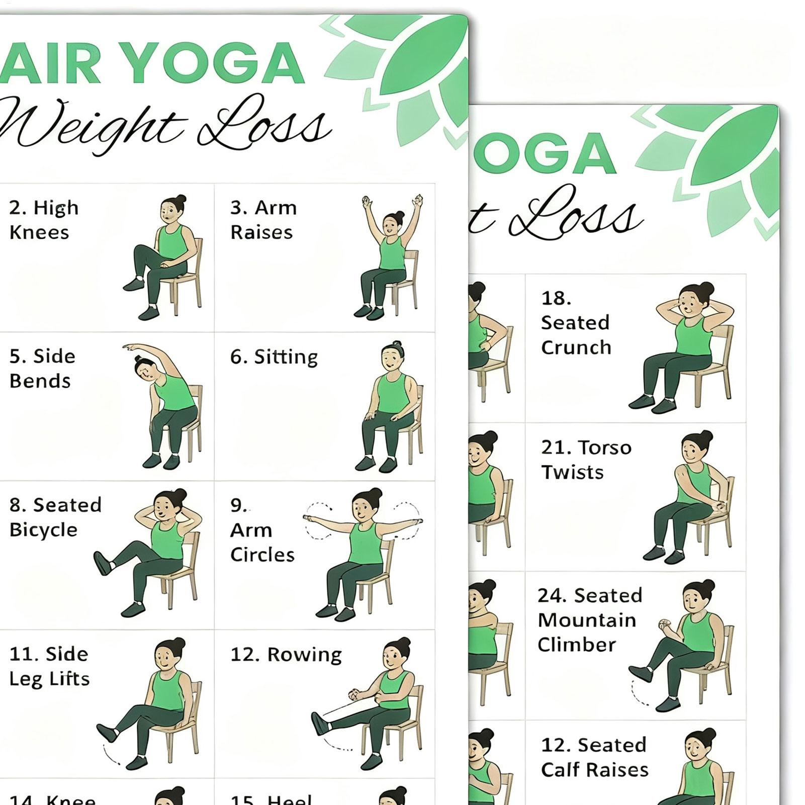 2 PCS Yoga Poster Home Exercis - Yoga Health & Fitness Center recension och pris