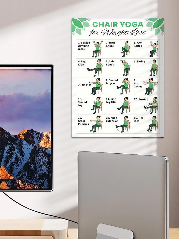 2 PCS Yoga Poster Home Exercis - Yoga Health & Fitness Center recension och pris